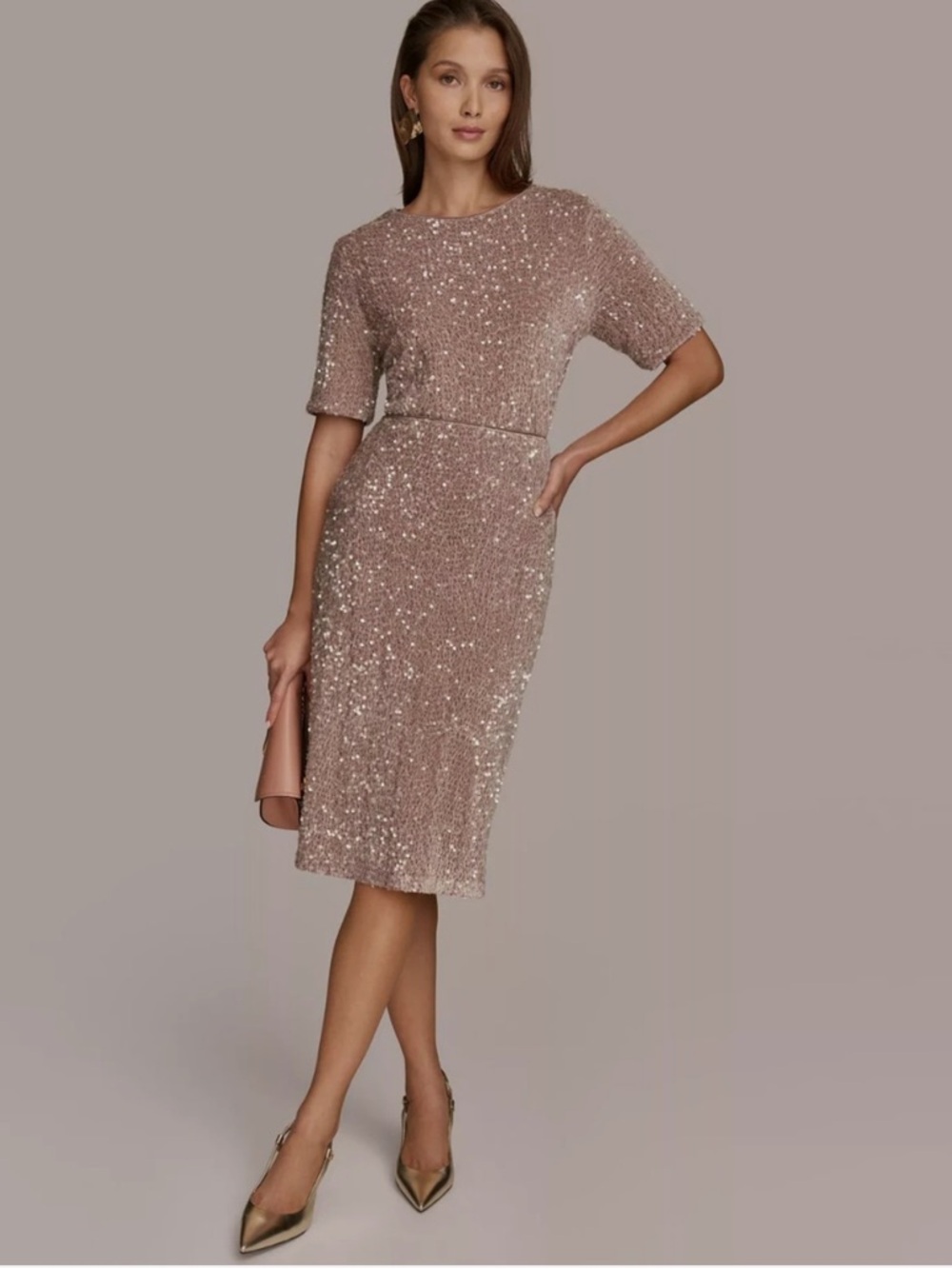 Donna Karan New York Sequined Pencil Skirt